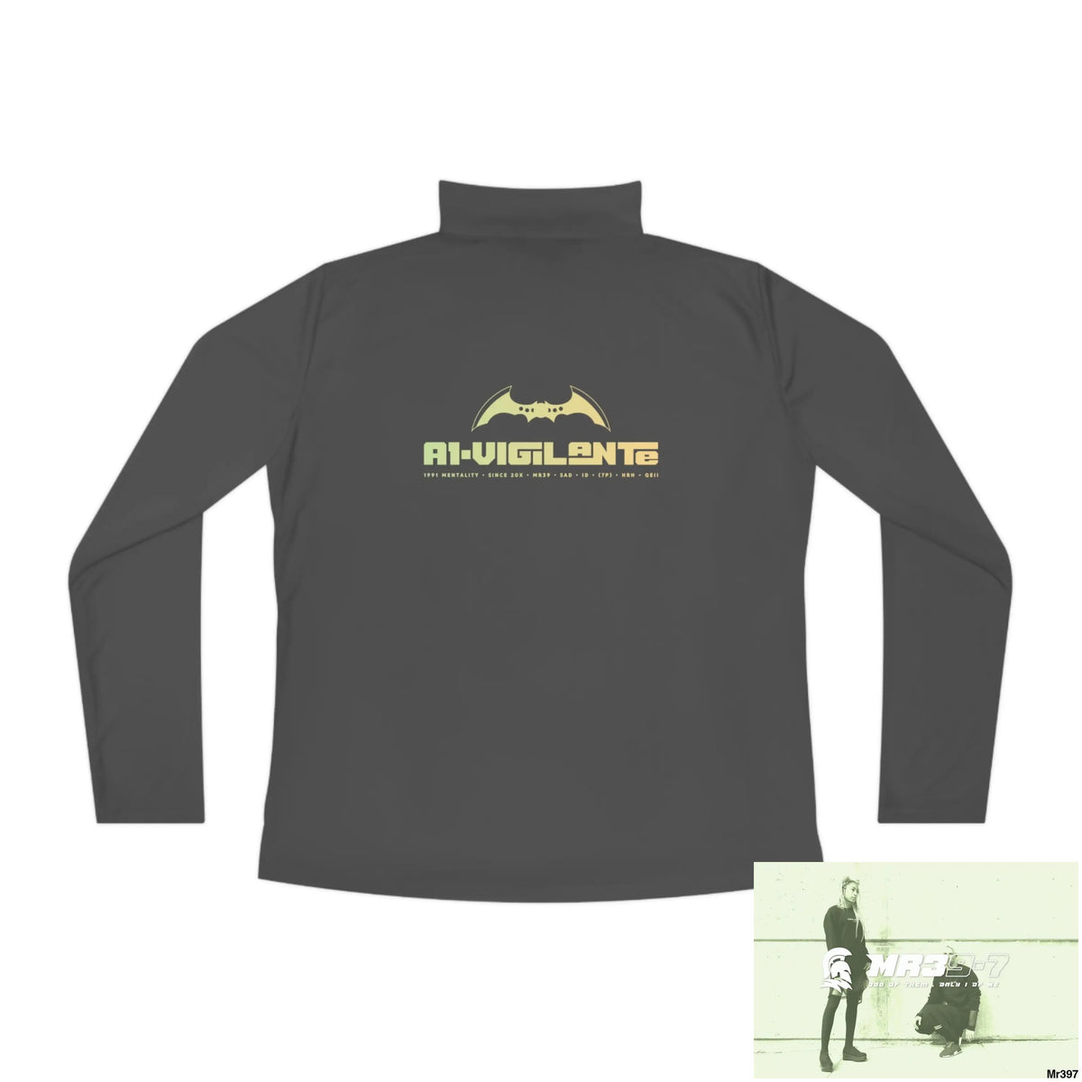 A1-Vigilante Ladies Quarter-Zip Pullover Long-sleeve