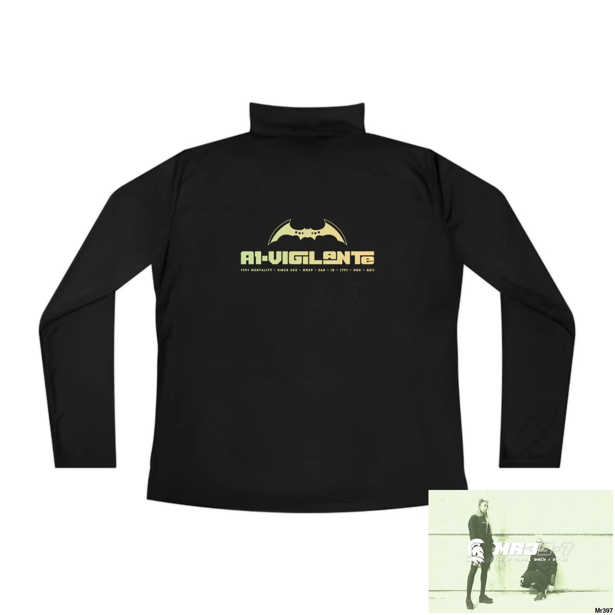 A1-Vigilante Ladies Quarter-Zip Pullover Long-sleeve