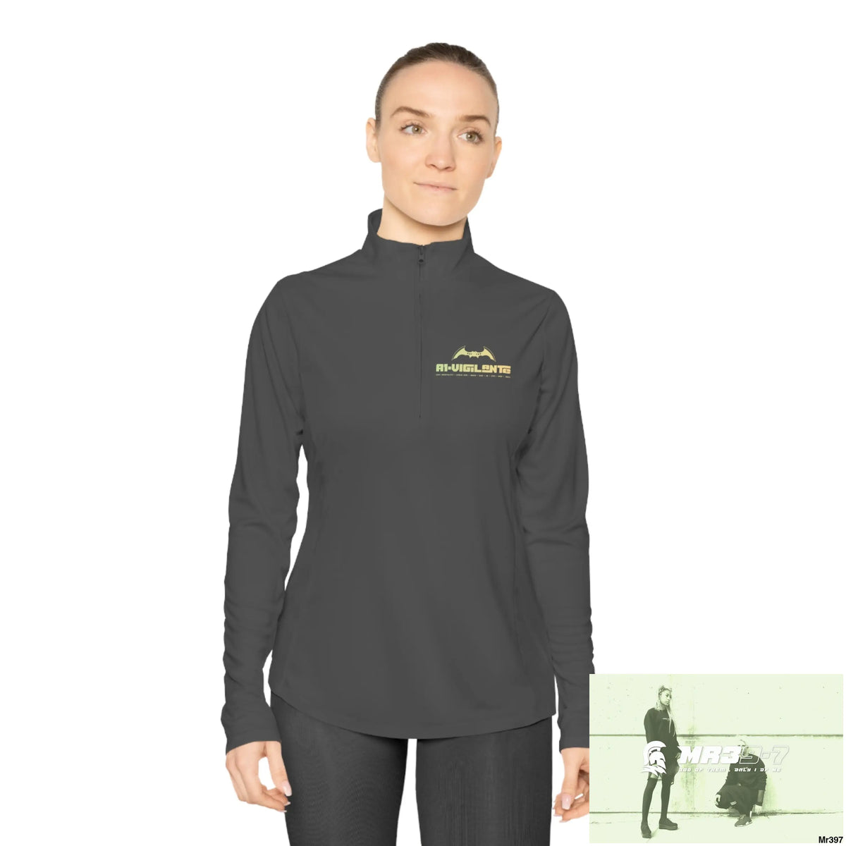 A1-Vigilante Ladies Quarter-Zip Pullover Long-sleeve