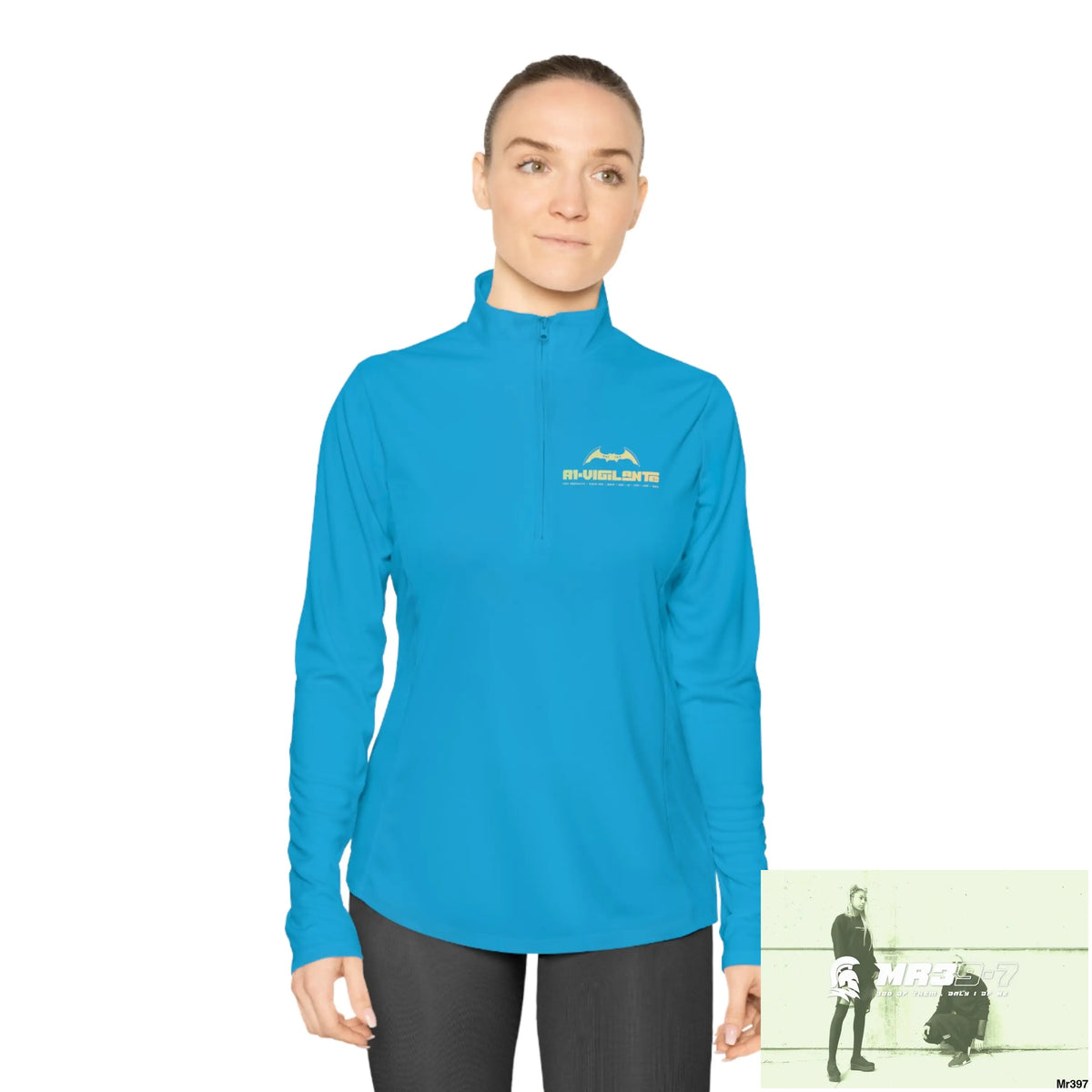 A1-Vigilante Ladies Quarter-Zip Pullover Long-sleeve