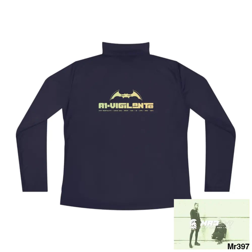 A1-Vigilante Ladies Quarter-Zip Pullover Long-sleeve