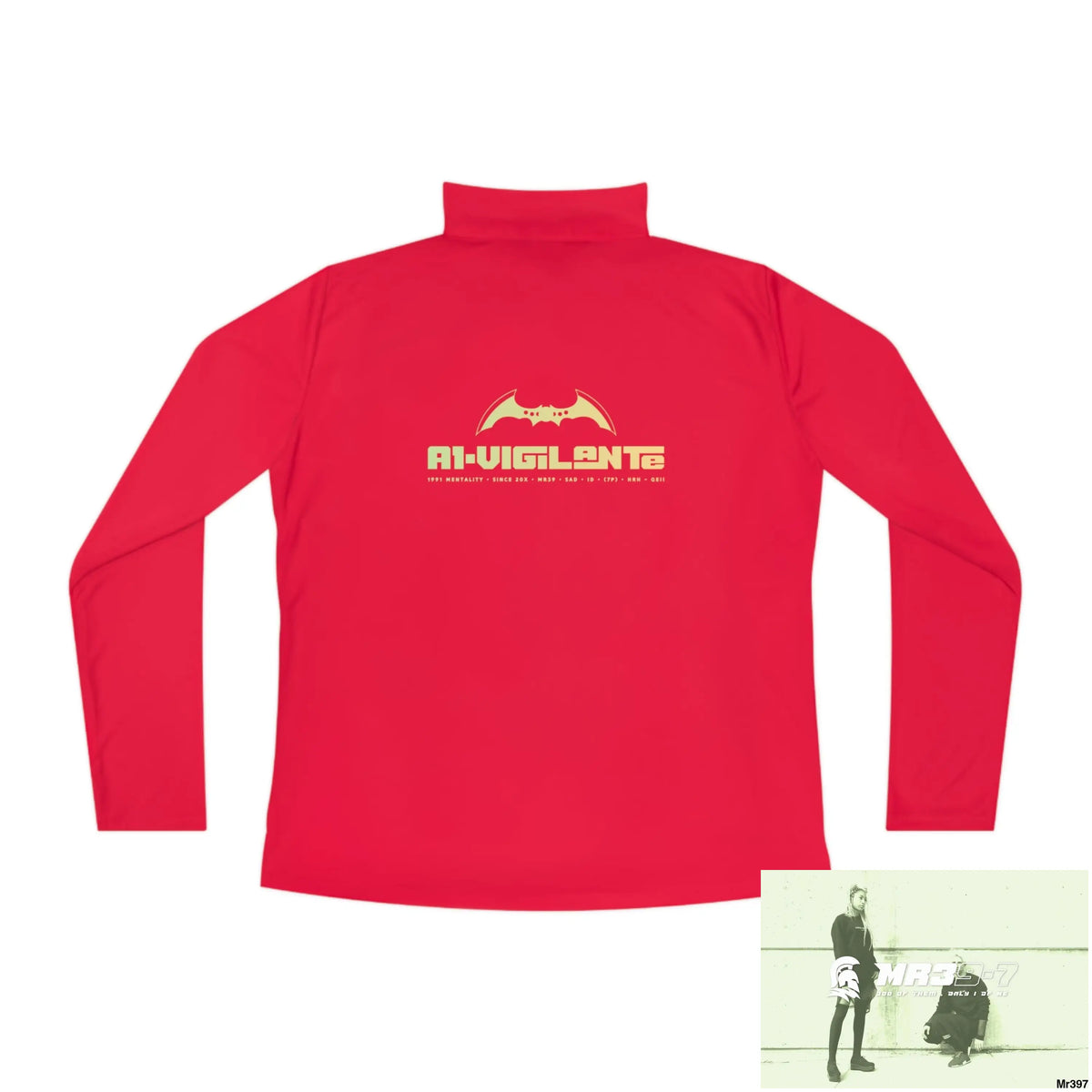 A1-Vigilante Ladies Quarter-Zip Pullover Long-sleeve