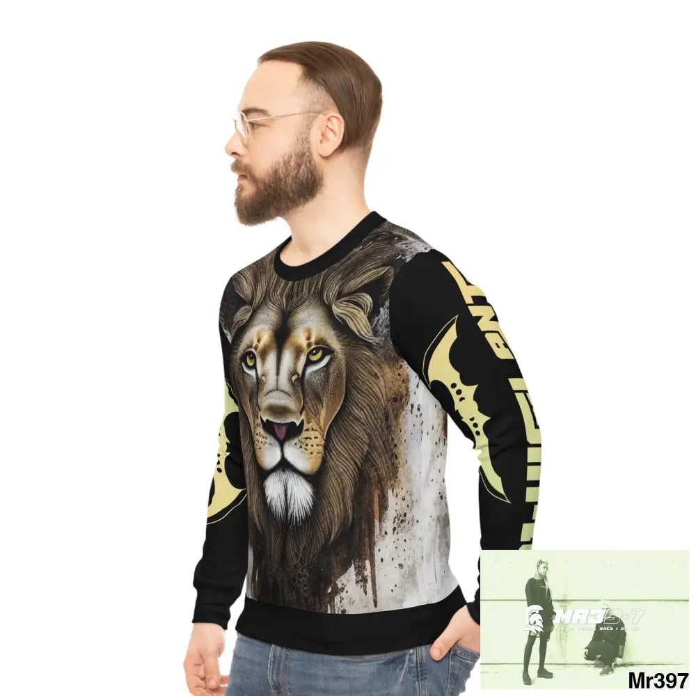 A1 Vigilante lion theme Lightweight Sweatshirt (AOP) All Over Prints