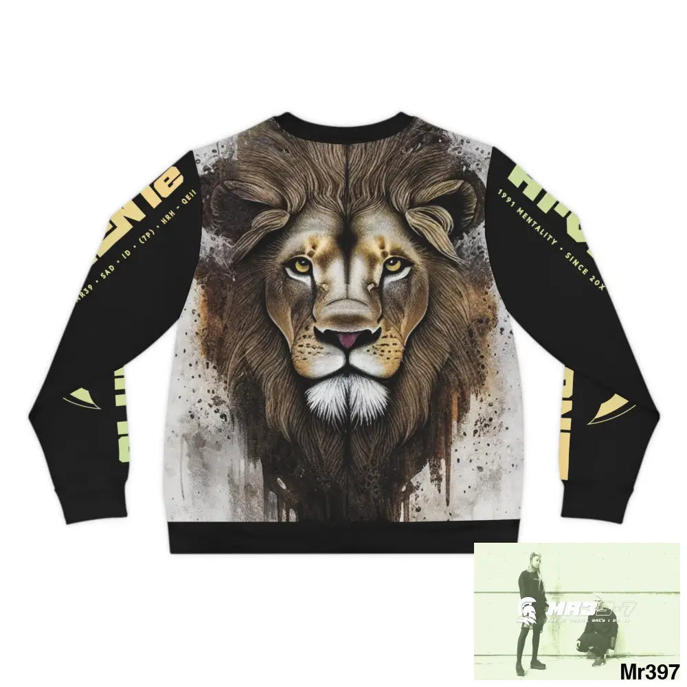 A1 Vigilante lion theme Lightweight Sweatshirt (AOP) All Over Prints