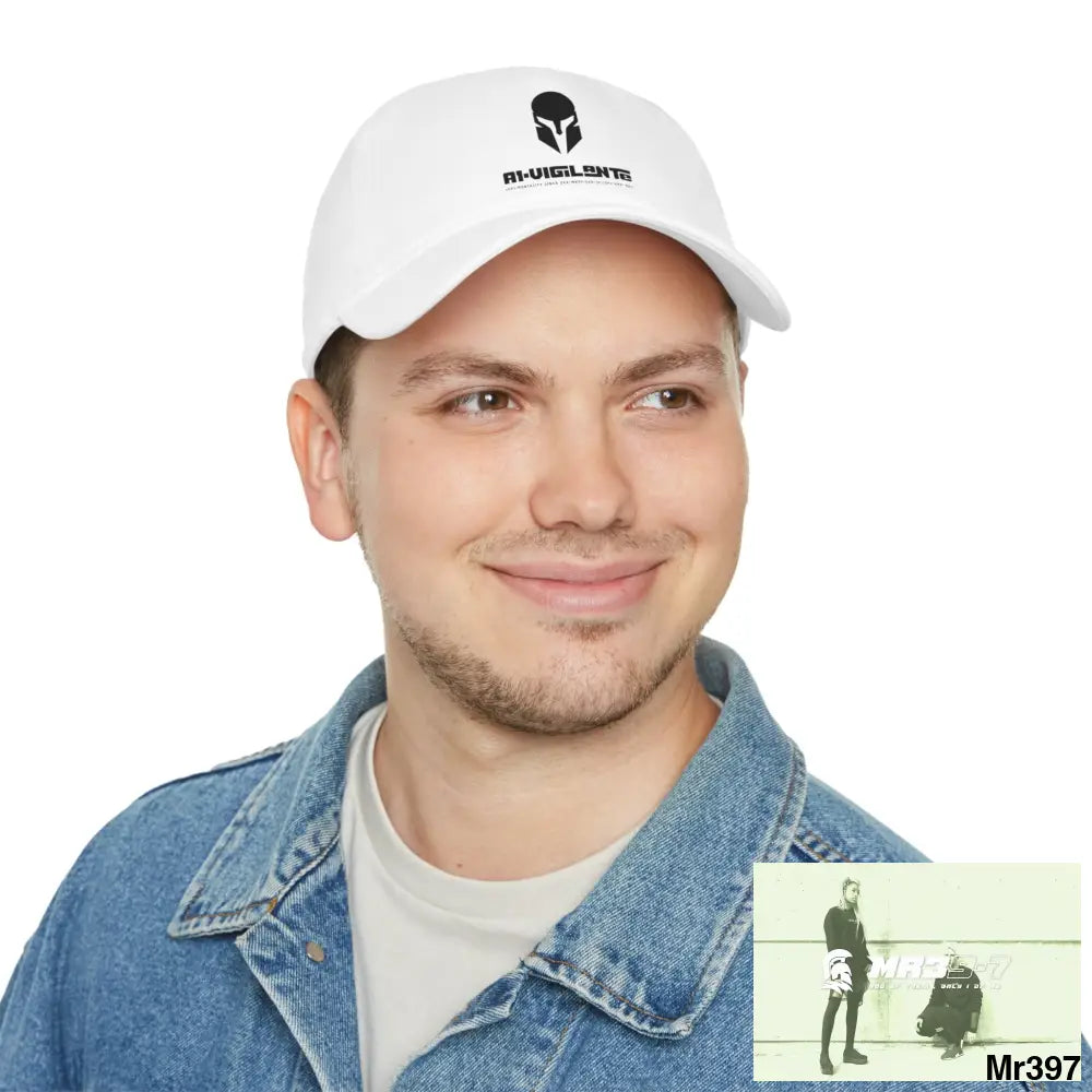 A1.Vigilante Low Profile Baseball Cap White / One size Hats