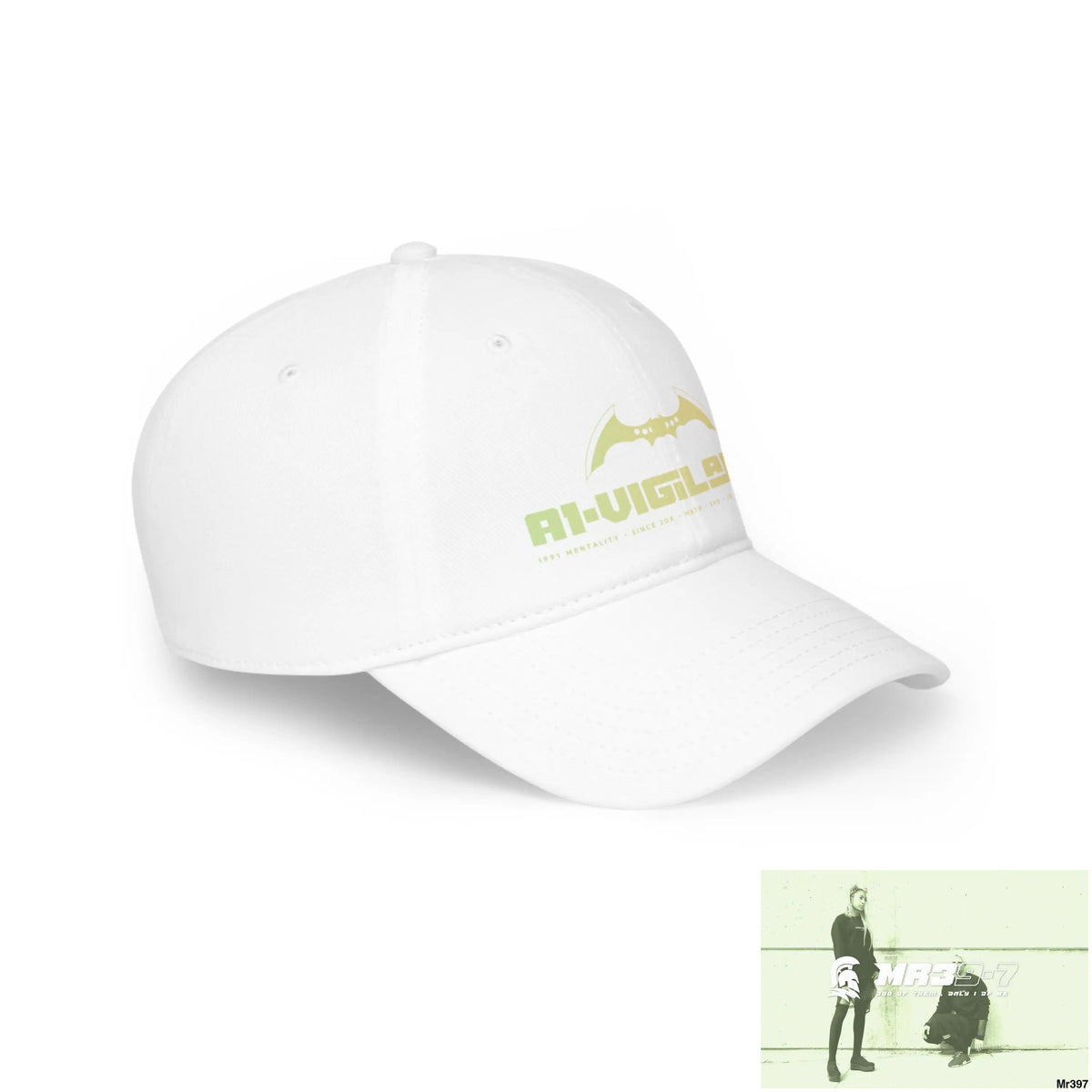 A1-Vigilante Low Profile Baseball Cap White / One size Hats