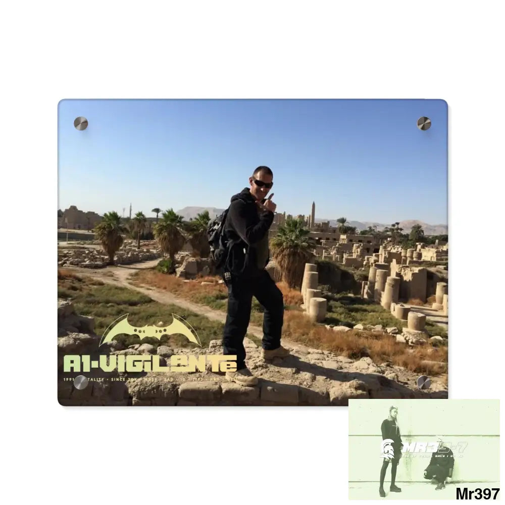 A1-Vigilante Luxor Temples heading to Kenya • Acrylic Wall Art Panels 14″ x 11″ (Horizontal) / 0.25’’ Home Decor