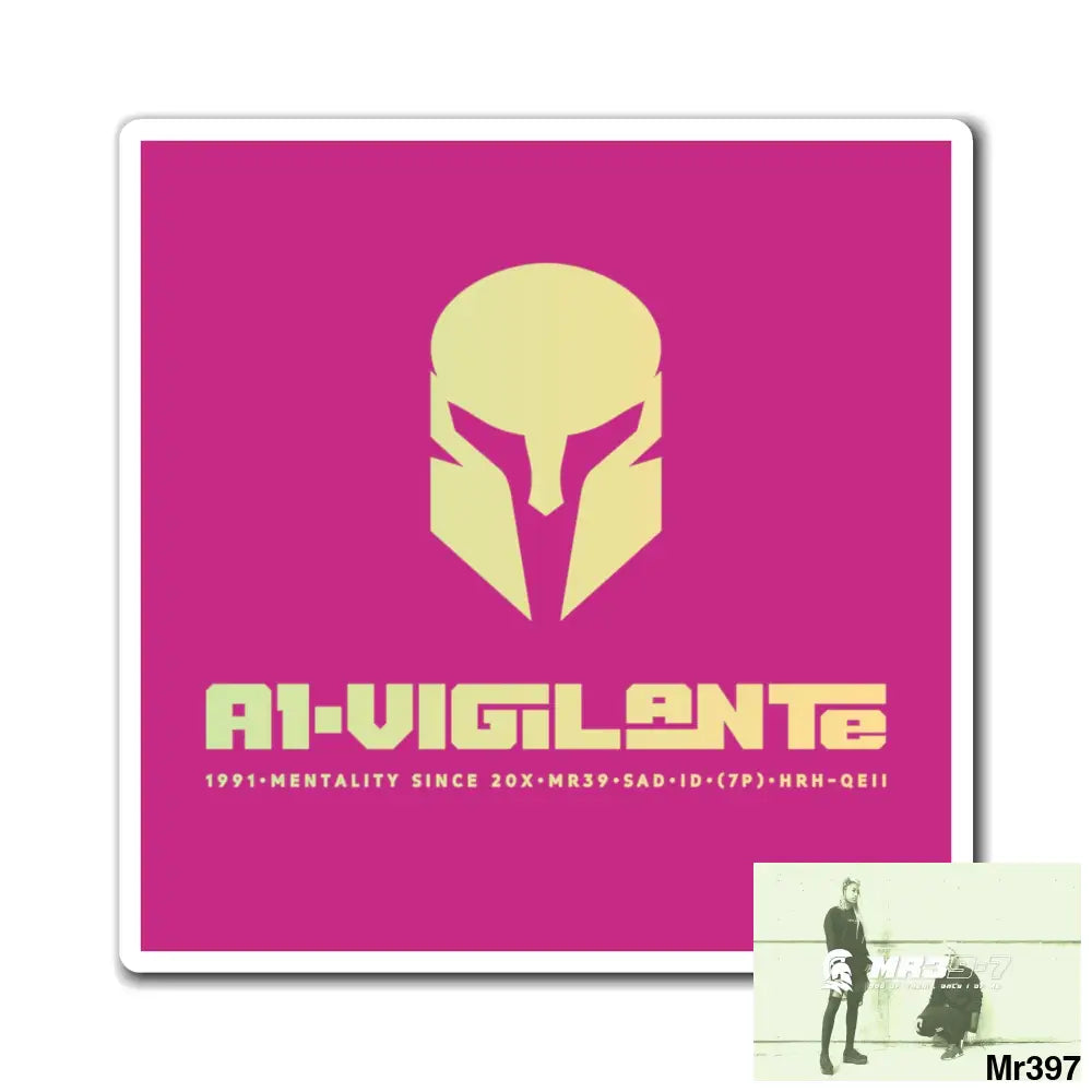 A1-Vigilante Magnet 3’’ × 3’’ Paper products