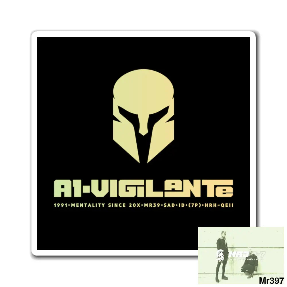 A1-Vigilante Magnet 3’’ × 3’’ Paper products