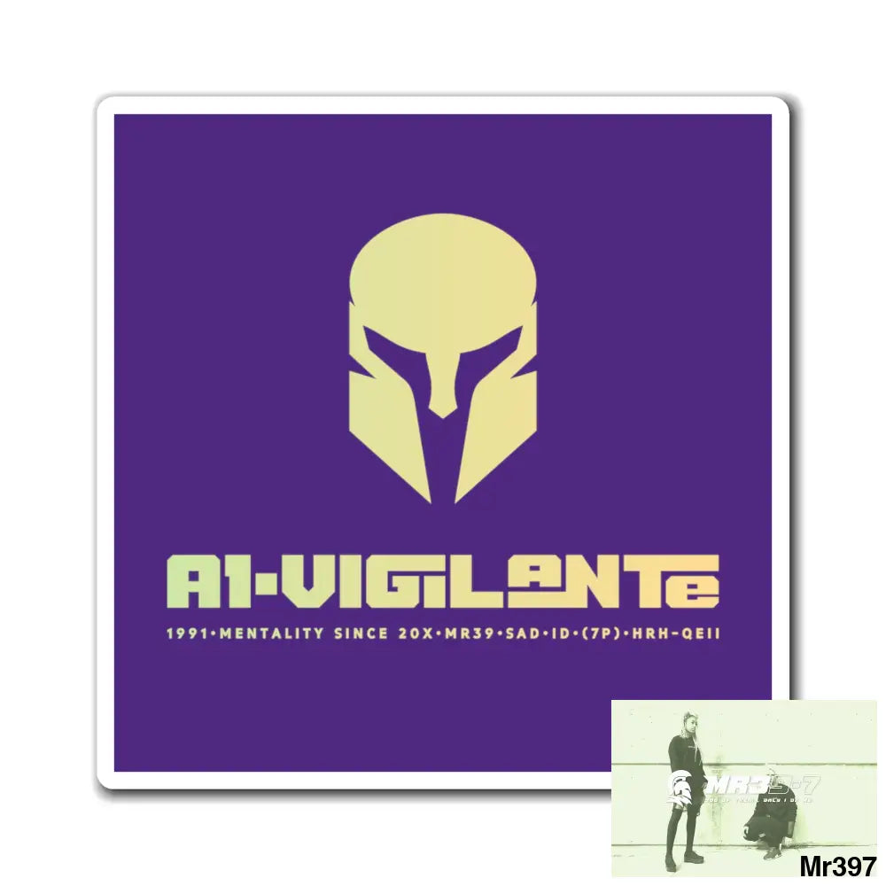 A1-Vigilante Magnet 3’’ × 3’’ Paper products