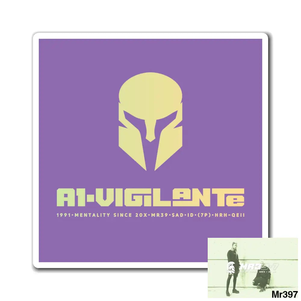 A1-Vigilante Magnet 4’’ × 4’’ Paper products