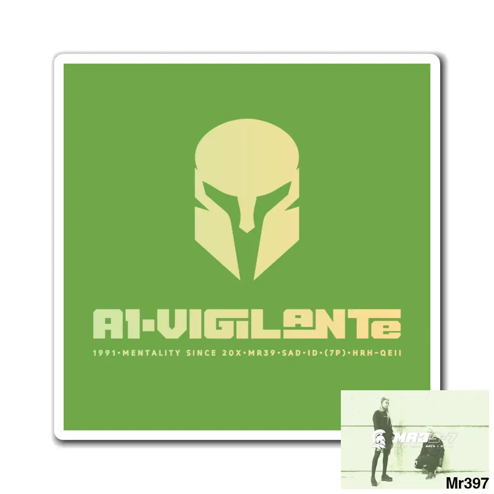 A1-Vigilante Magnet 4’’ × 4’’ Paper products