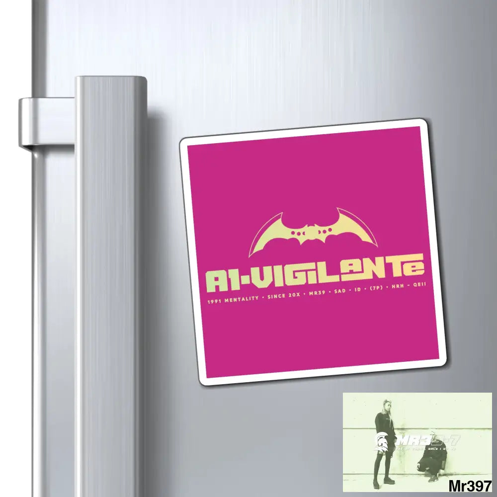 A1-Vigilante Magnet 4’’ × 4’’ Paper products