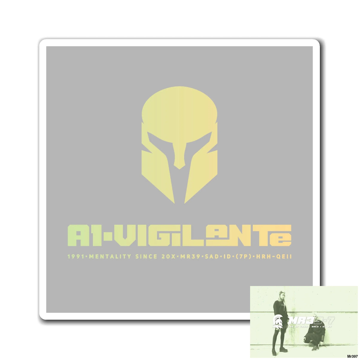 A1-Vigilante Magnet 4’’ × 4’’ Paper products