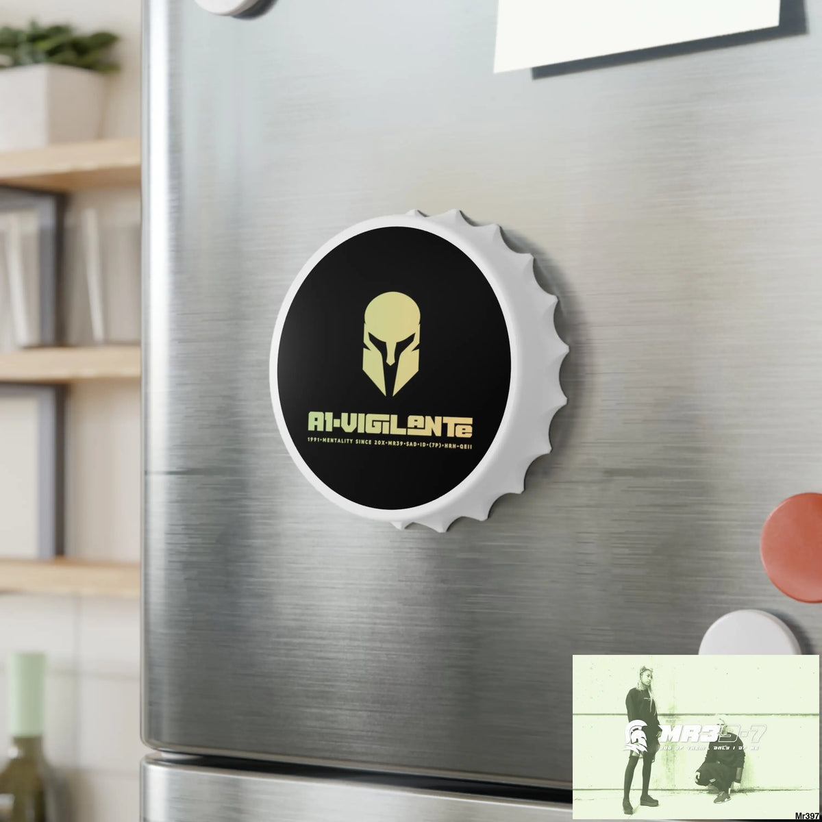 A1-Vigilante Magnetic Bottle Opener One size / White Accessories