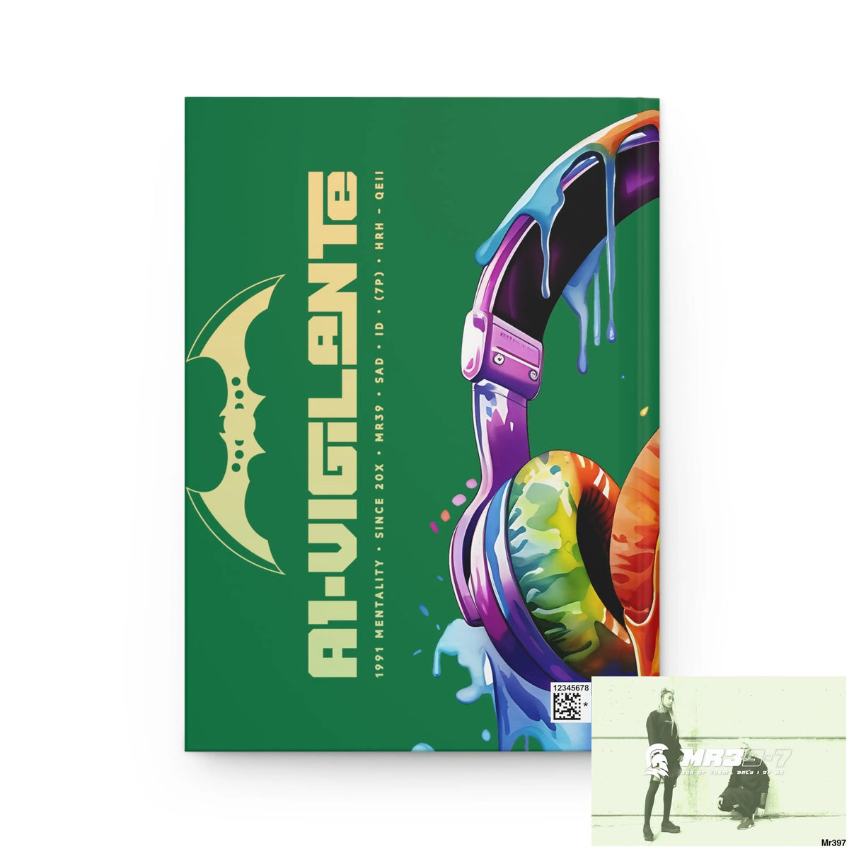 A1- Vigilante Melting Headset Hardcover Journal Matte Journal Paper products