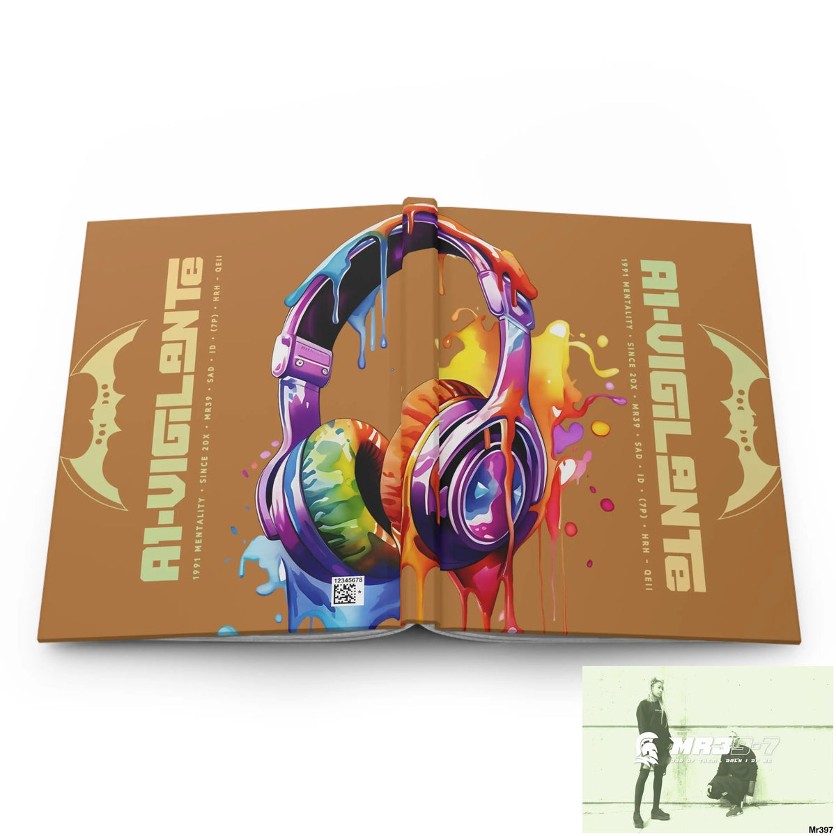 A1- Vigilante Melting Headset Hardcover Journal Matte Journal Paper products