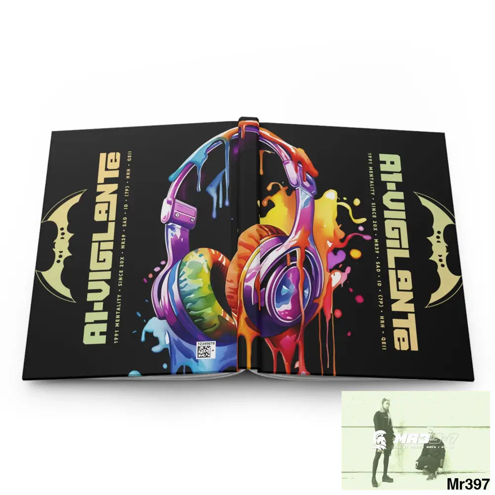 A1- Vigilante Melting Headset Hardcover Journal Matte Journal Paper products