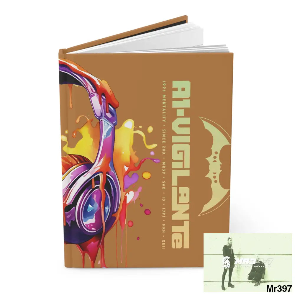 A1- Vigilante Melting Headset Hardcover Journal Matte Journal Paper products
