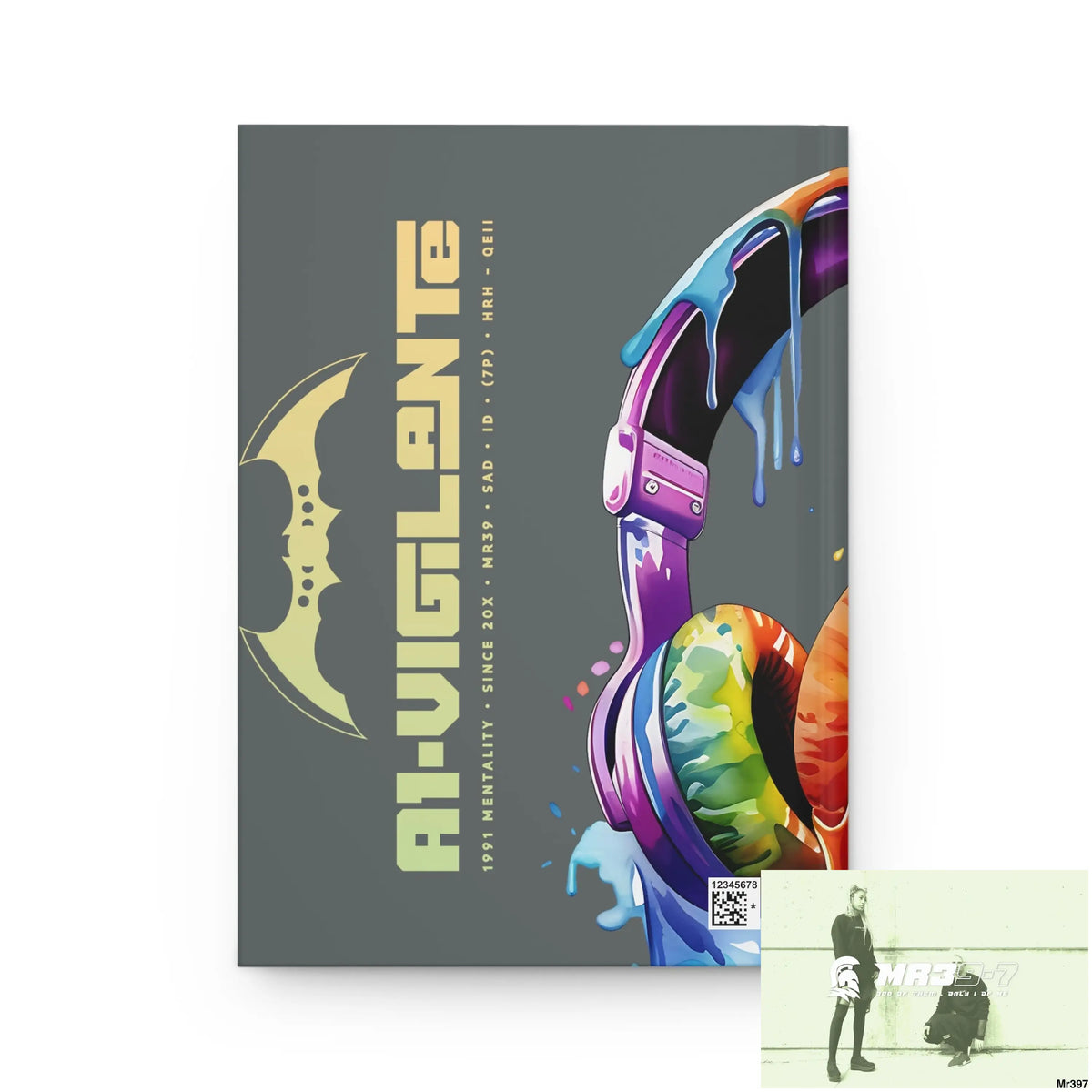 A1- Vigilante Melting Headset Hardcover Journal Matte Journal Paper products