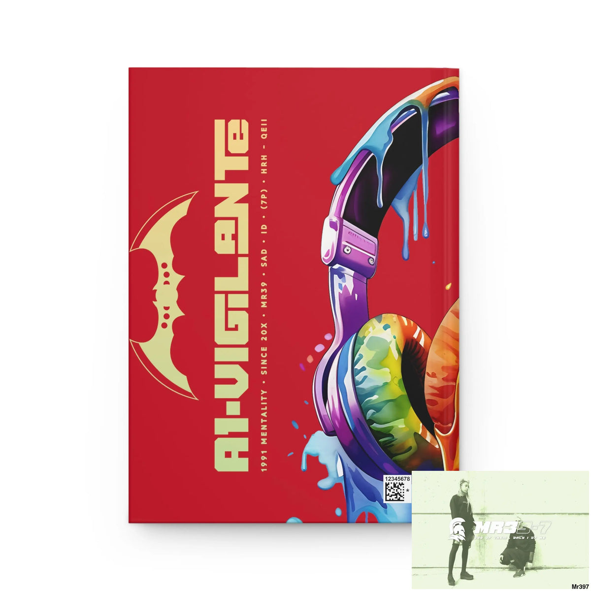 A1- Vigilante Melting Headset Hardcover Journal Matte Journal Paper products