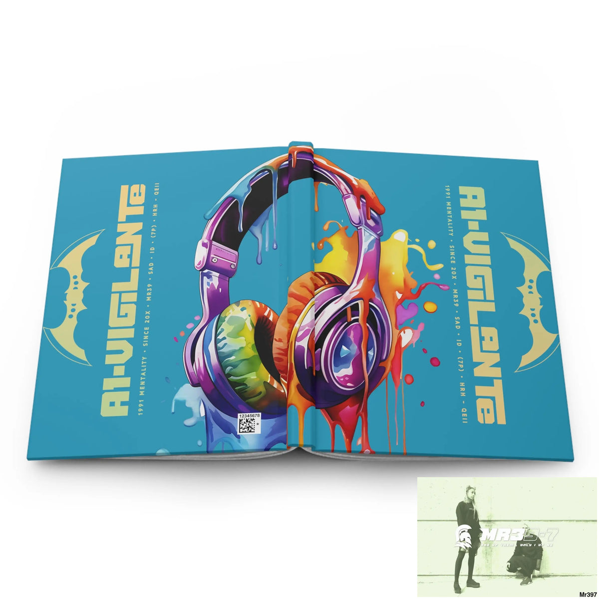 A1- Vigilante Melting Headset Hardcover Journal Matte Journal Paper products