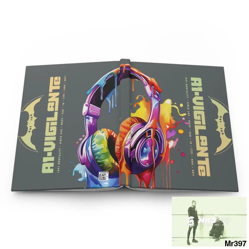 A1- Vigilante Melting Headset Hardcover Journal Matte Journal Paper products