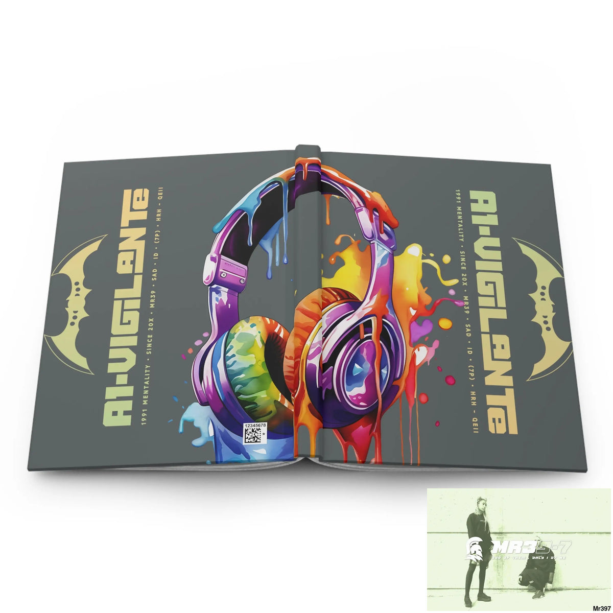 A1- Vigilante Melting Headset Hardcover Journal Matte Journal Paper products