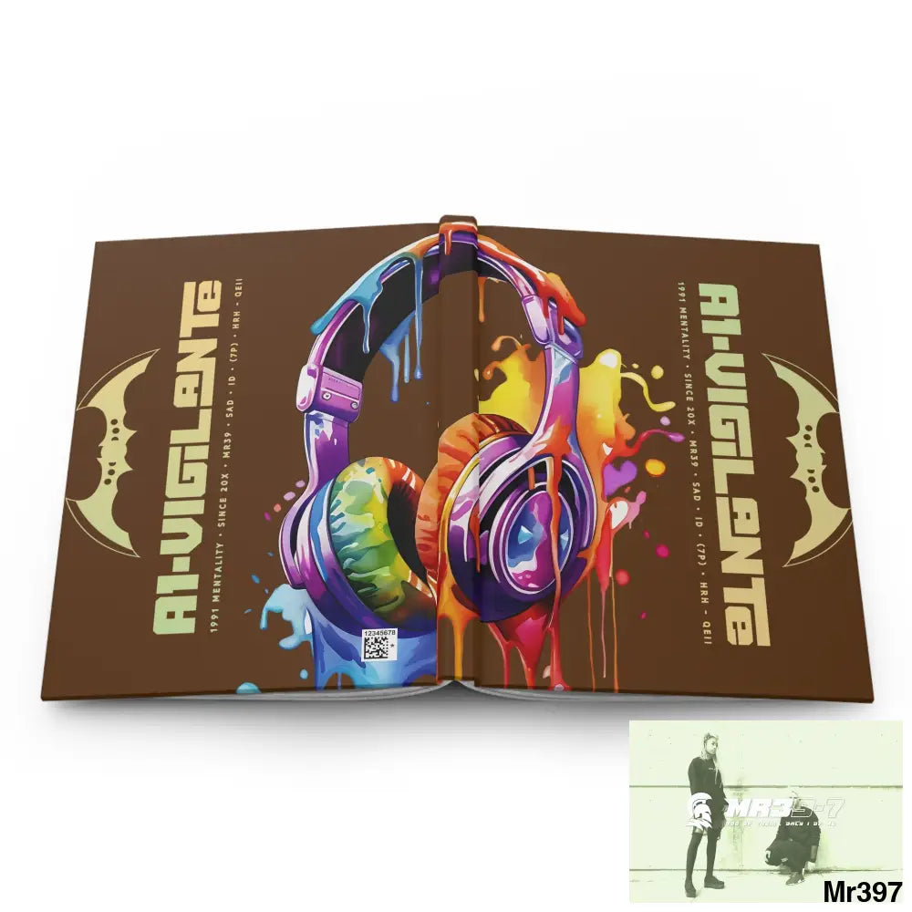 A1- Vigilante Melting Headset Hardcover Journal Matte Journal Paper products