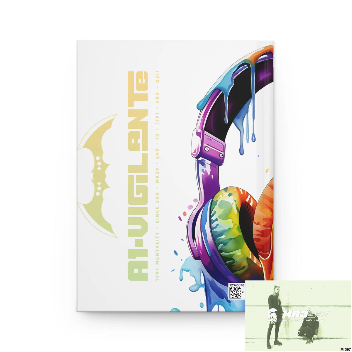 A1- Vigilante Melting Headset Hardcover Journal Matte Journal Paper products