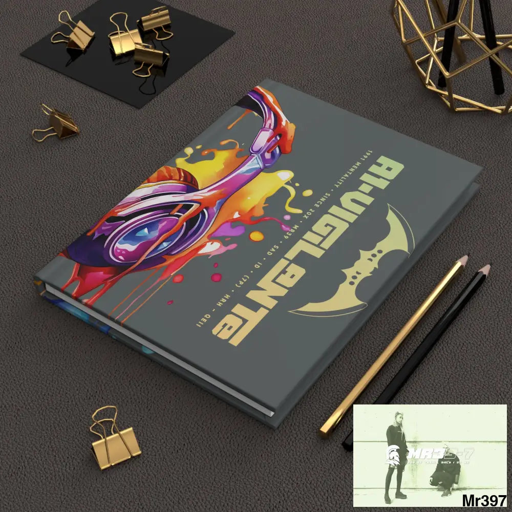 A1- Vigilante Melting Headset Hardcover Journal Matte Journal Paper products