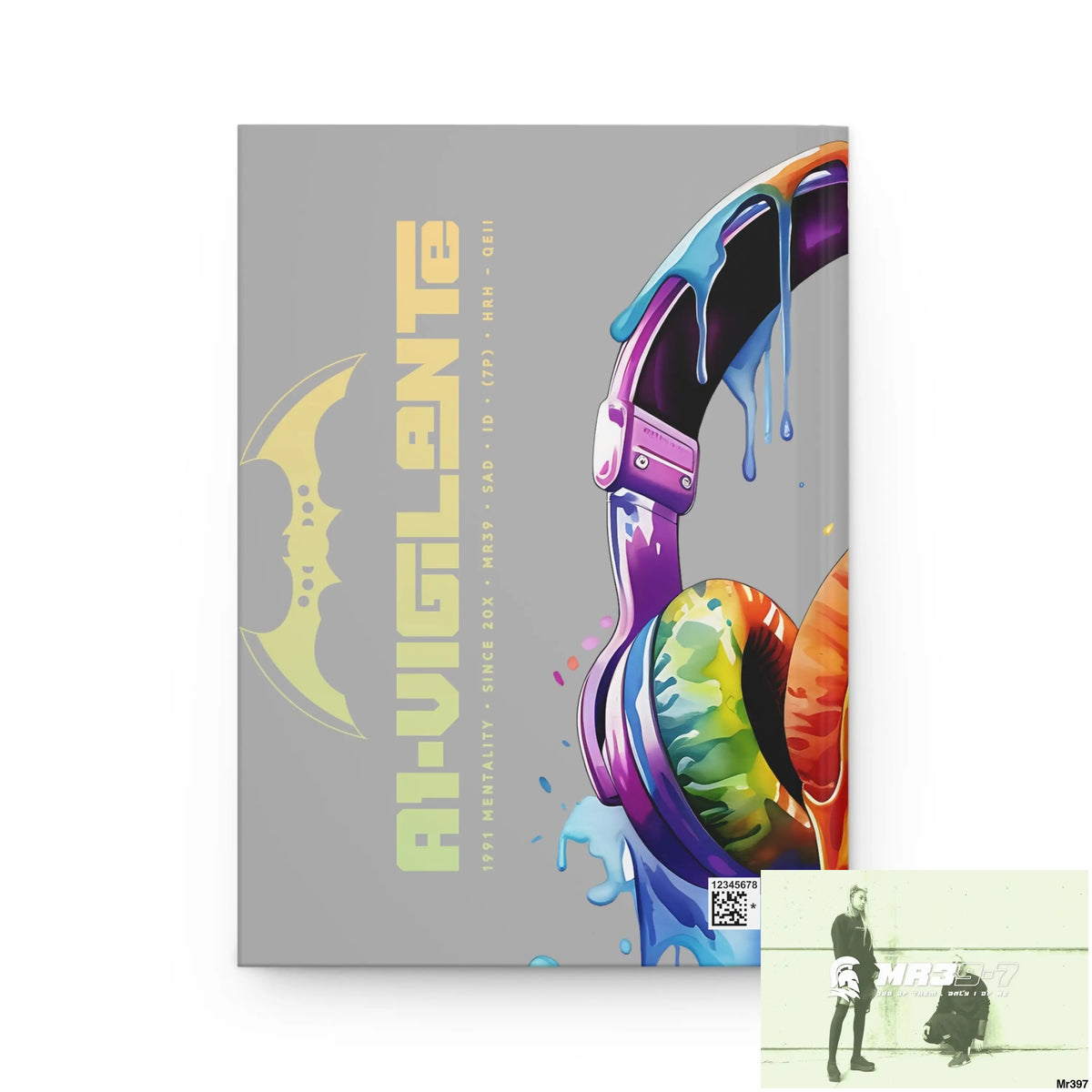 A1- Vigilante Melting Headset Hardcover Journal Matte Journal Paper products