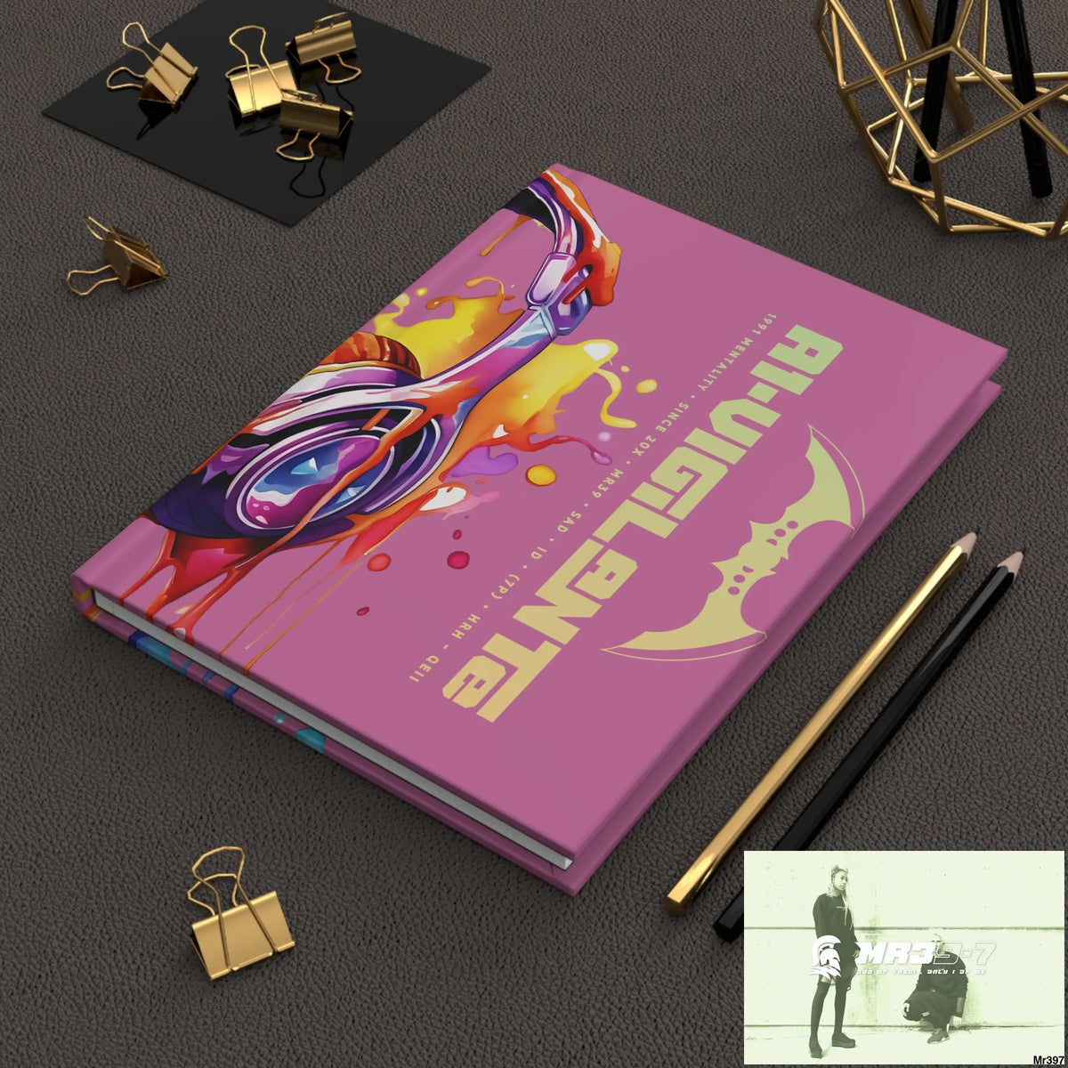 A1- Vigilante Melting Headset Hardcover Journal Matte Journal Paper products