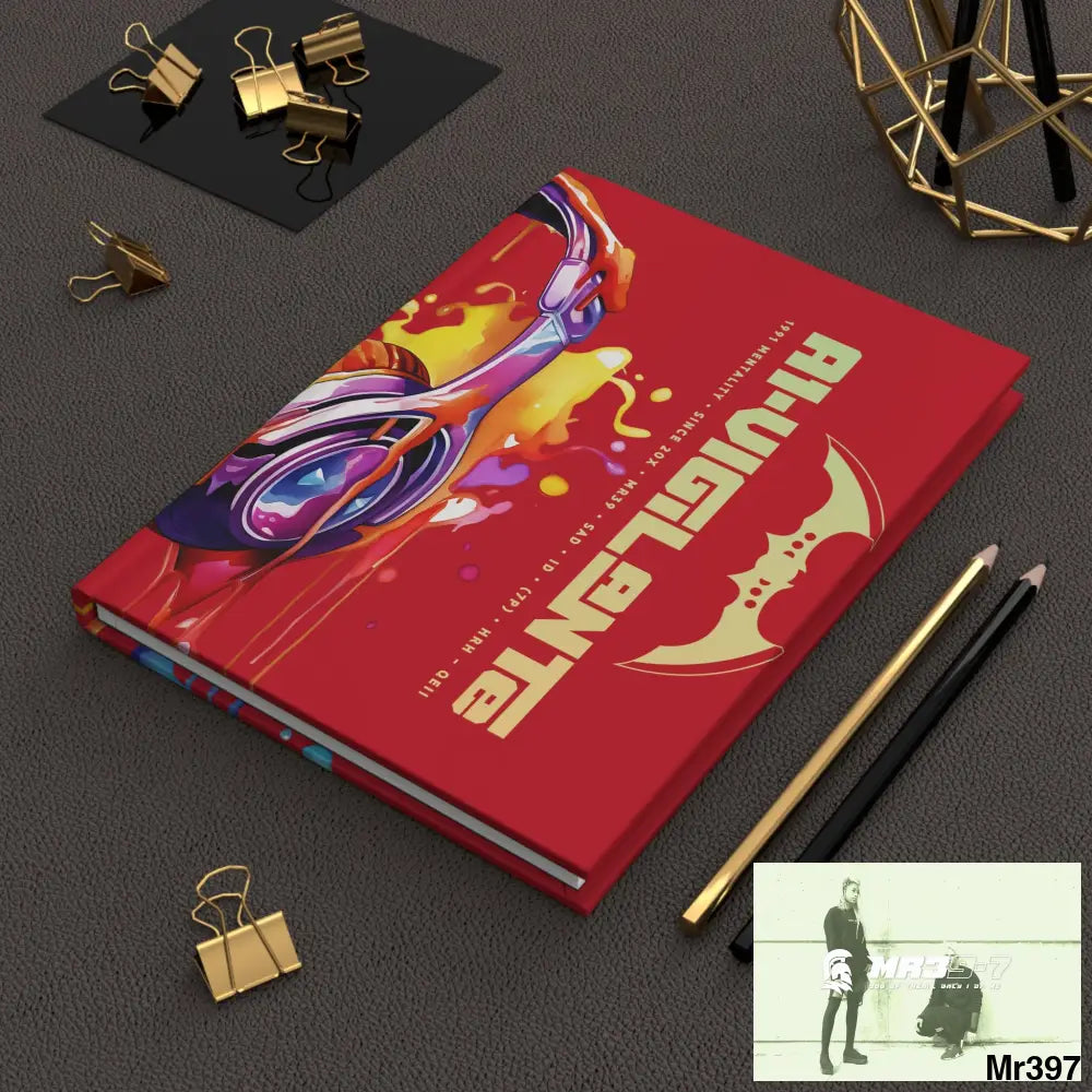 A1- Vigilante Melting Headset Hardcover Journal Matte Journal Paper products
