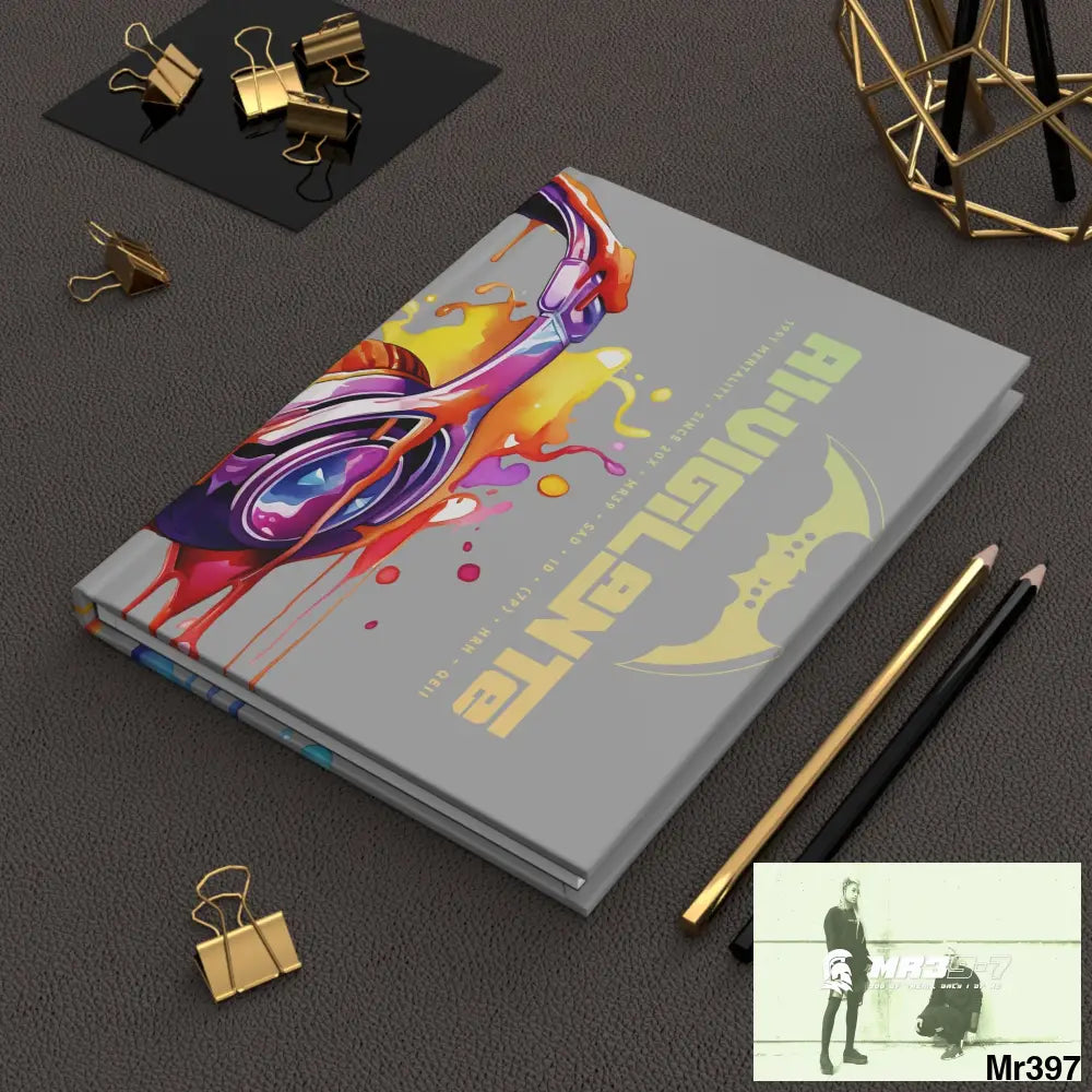 A1- Vigilante Melting Headset Hardcover Journal Matte Journal Paper products