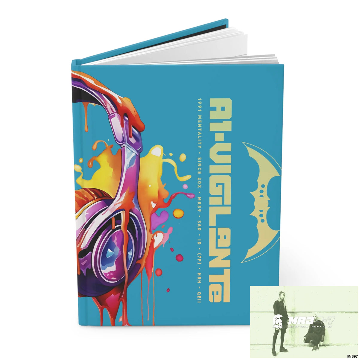 A1- Vigilante Melting Headset Hardcover Journal Matte Journal Paper products