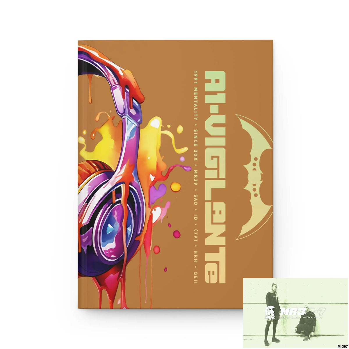A1- Vigilante Melting Headset Hardcover Journal Matte Journal Paper products
