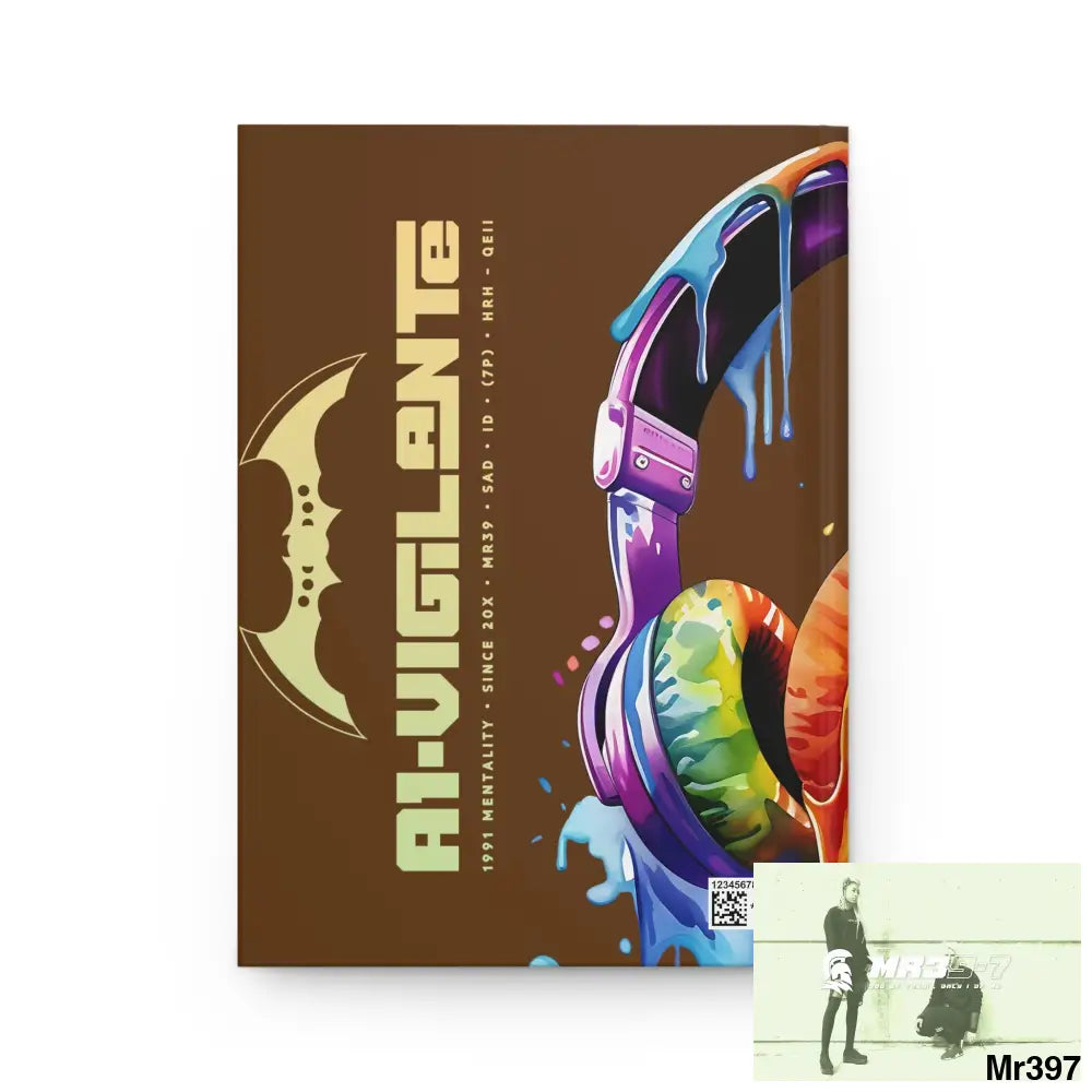 A1- Vigilante Melting Headset Hardcover Journal Matte Journal Paper products