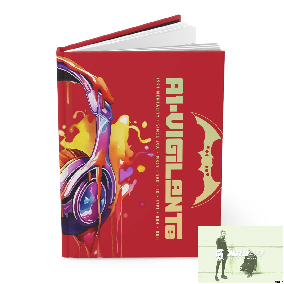 A1- Vigilante Melting Headset Hardcover Journal Matte Journal Paper products