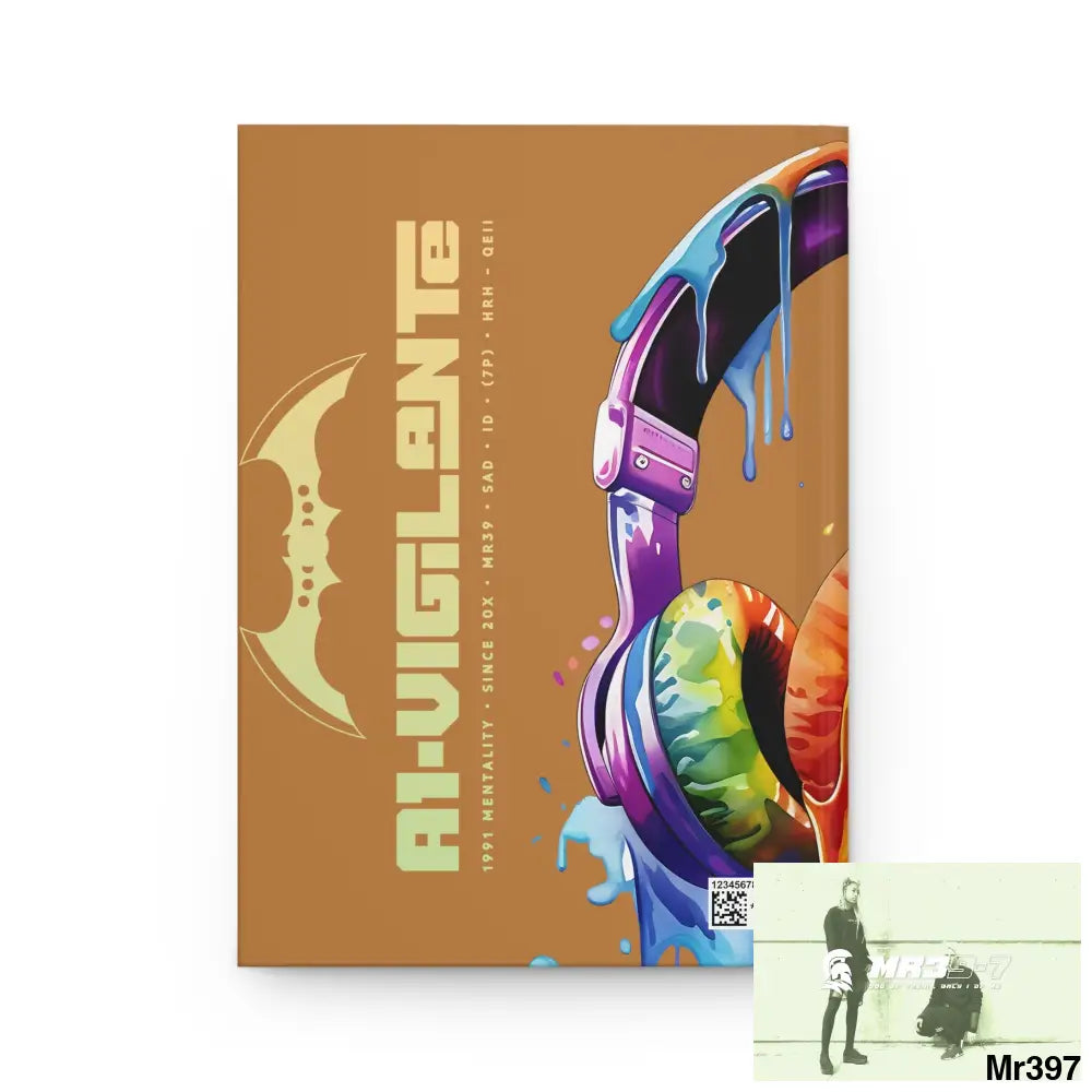 A1- Vigilante Melting Headset Hardcover Journal Matte Journal Paper products