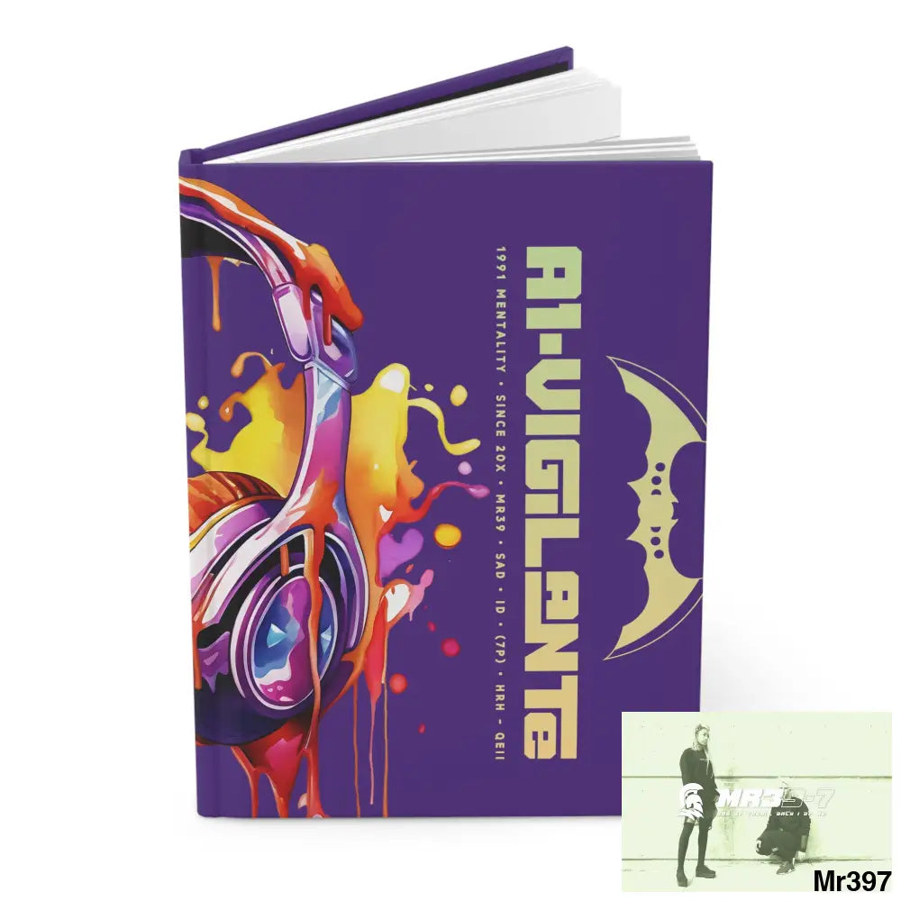 A1- Vigilante Melting Headset Hardcover Journal Matte Journal Paper products