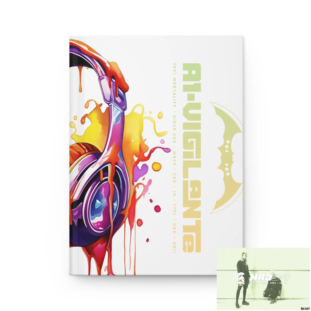 A1- Vigilante Melting Headset Hardcover Journal Matte Journal Paper products