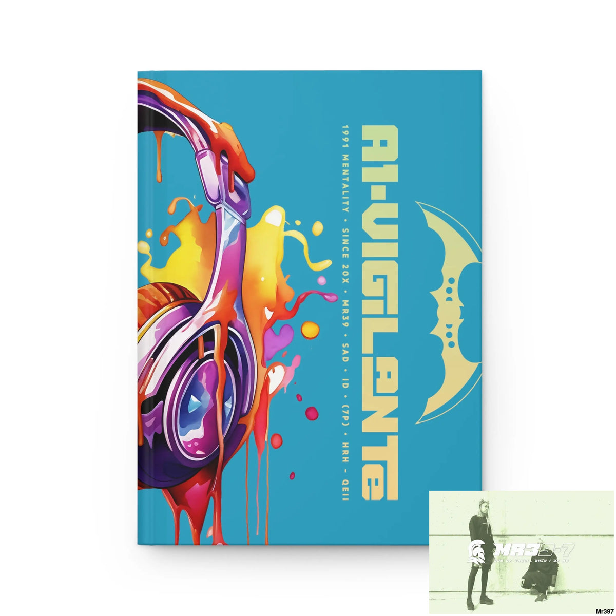 A1- Vigilante Melting Headset Hardcover Journal Matte Journal Paper products