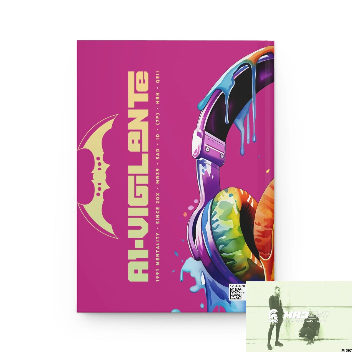 A1- Vigilante Melting Headset Hardcover Journal Matte Journal Paper products