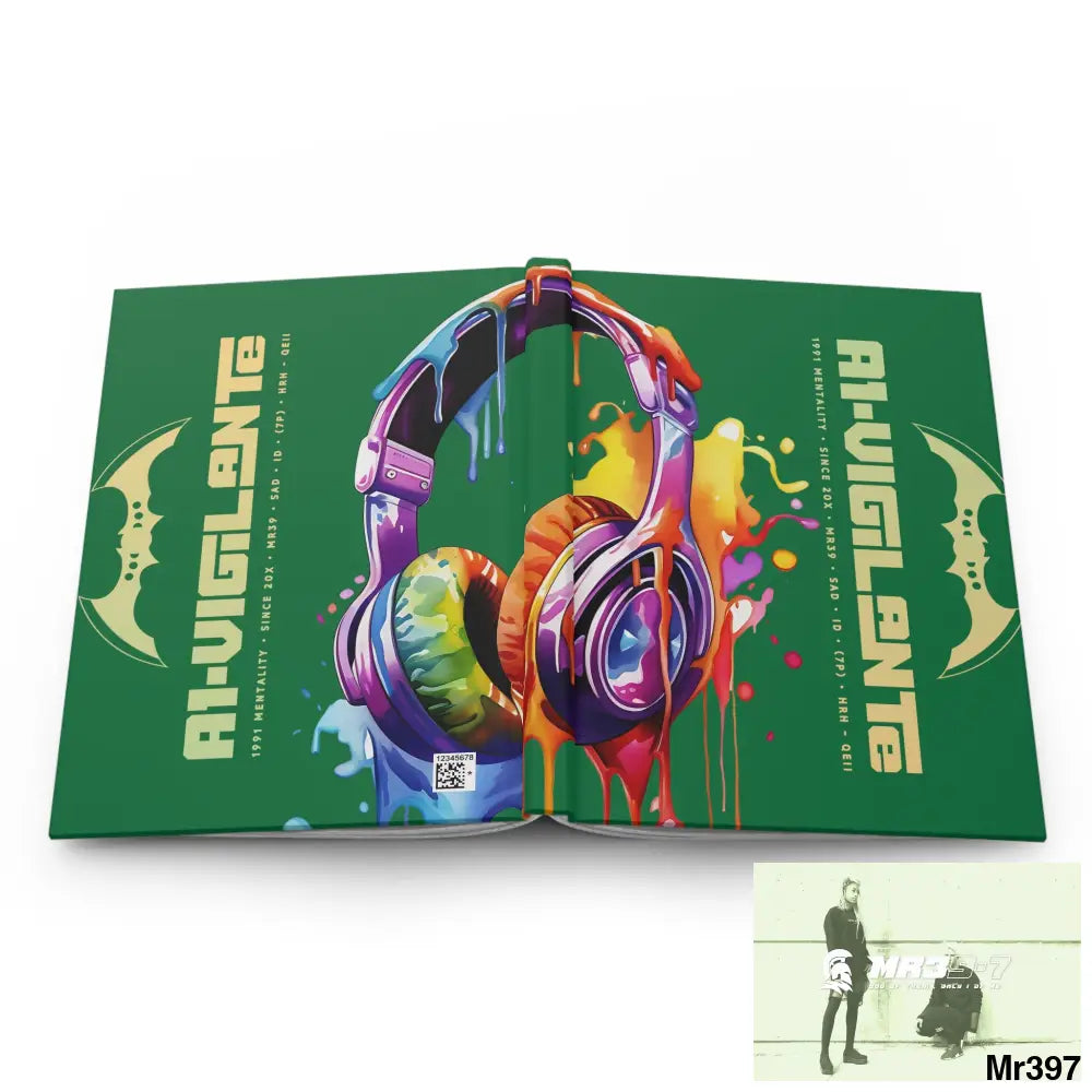 A1- Vigilante Melting Headset Hardcover Journal Matte Journal Paper products