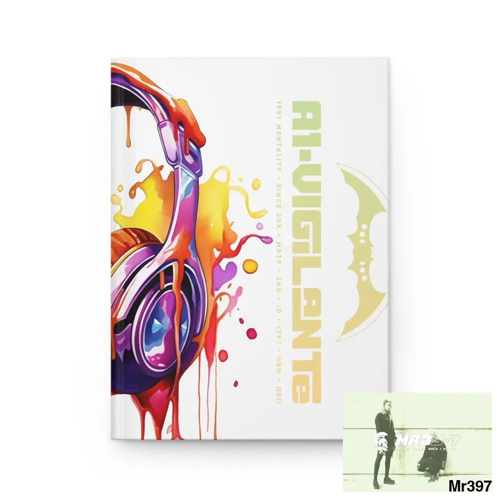 A1- Vigilante Melting Headset Hardcover Journal Matte Journal Paper products