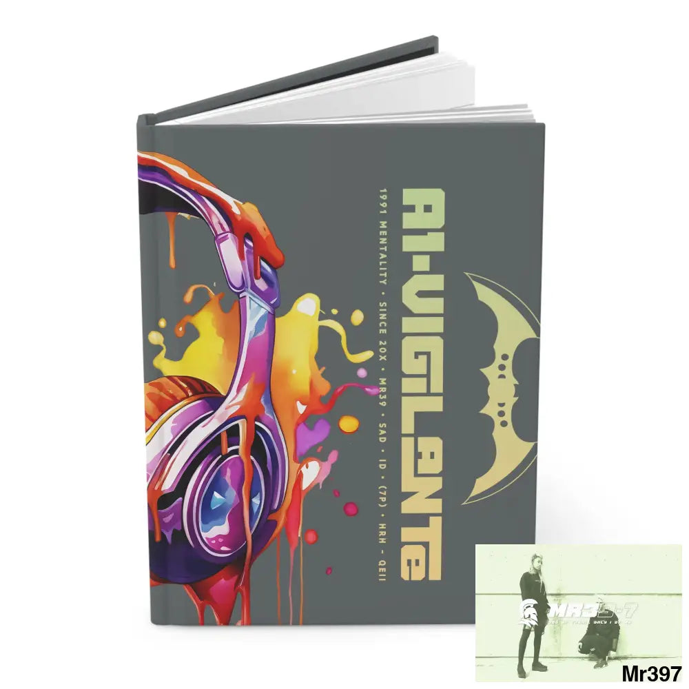 A1- Vigilante Melting Headset Hardcover Journal Matte Journal Paper products