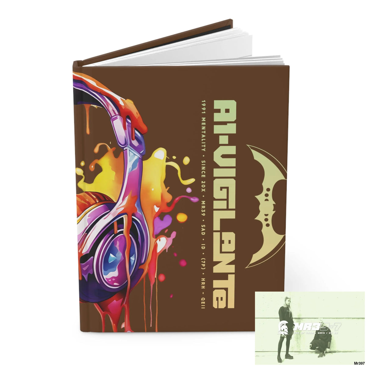A1- Vigilante Melting Headset Hardcover Journal Matte Journal Paper products
