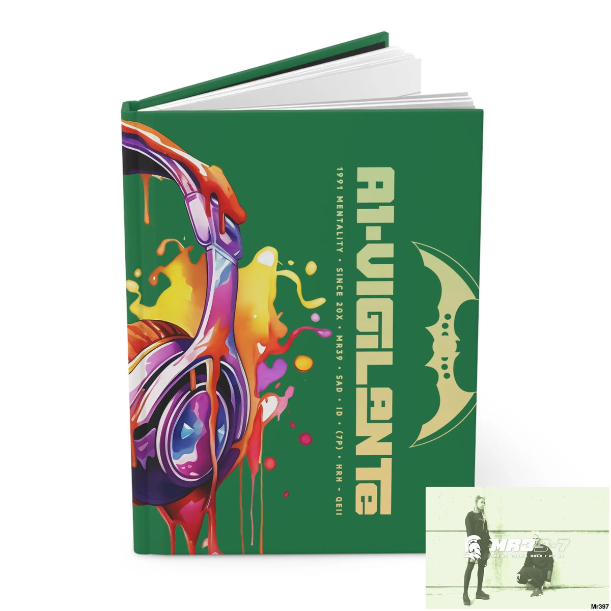 A1- Vigilante Melting Headset Hardcover Journal Matte Journal Paper products