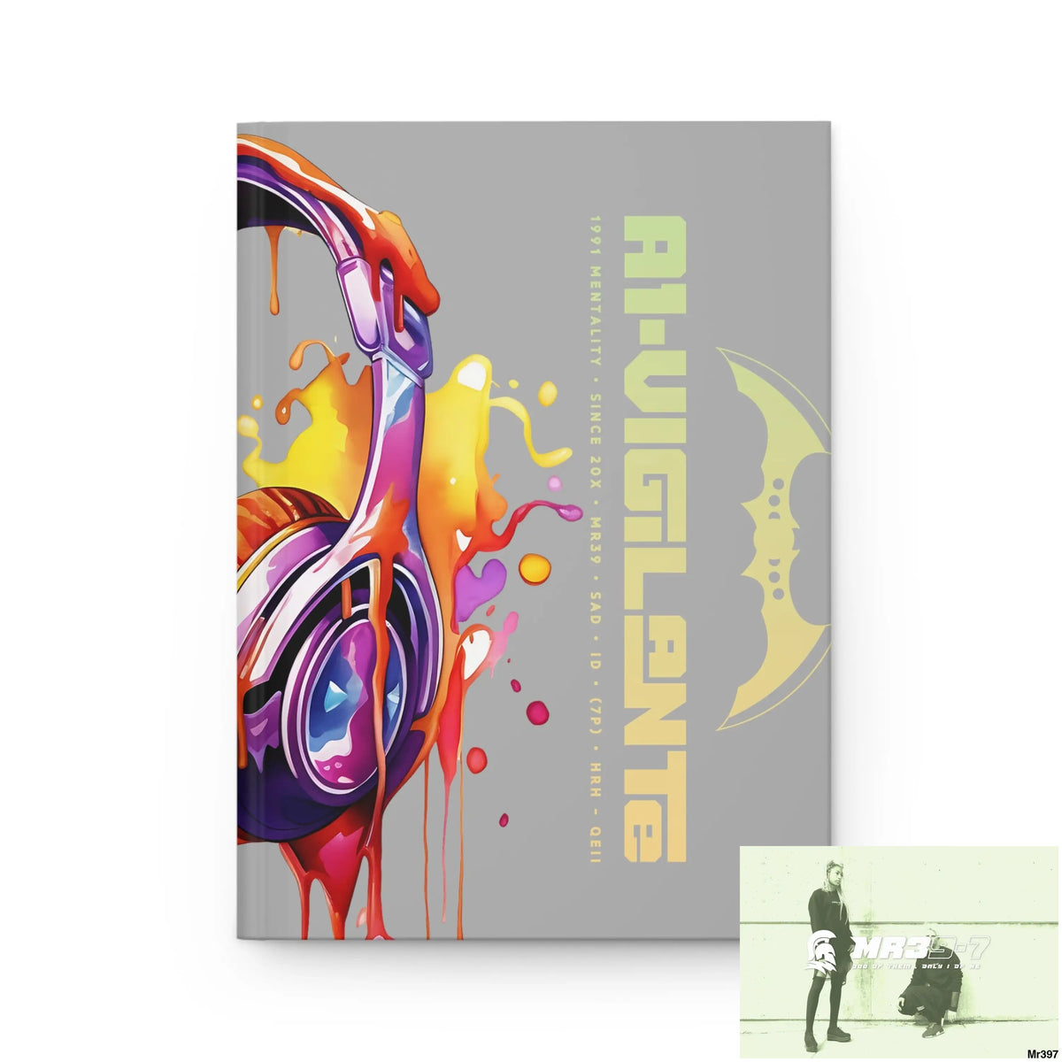 A1- Vigilante Melting Headset Hardcover Journal Matte Journal Paper products